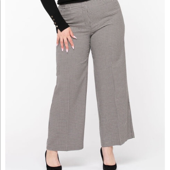 Size 12 Houndstooth Wide Leg Pant - Picture 11 of 14